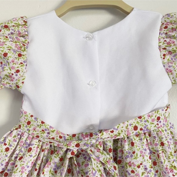 NEW! Handmade vintage style floral puff sleeve dress 2 years - Picture 7 of 8
